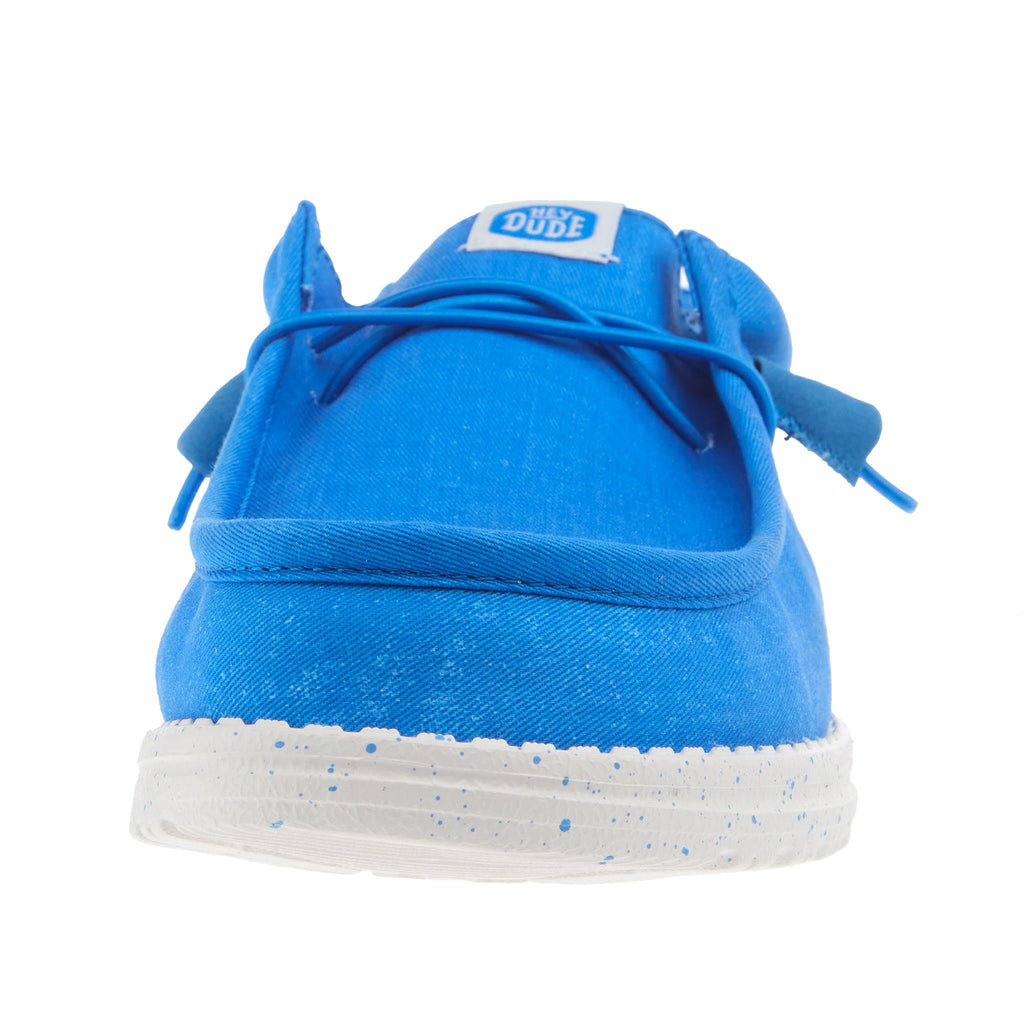 Hey Dude Mens Wally Canvas Blue Casual Shoe