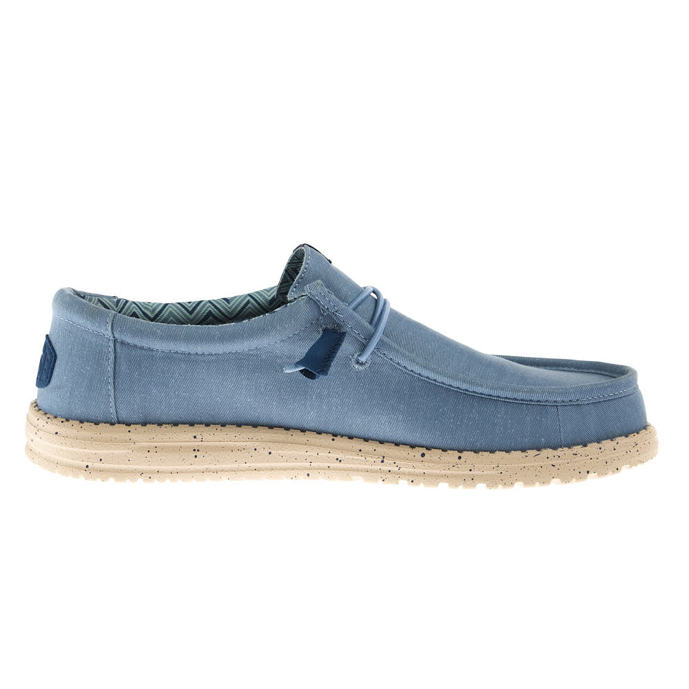 Hey Dude Men's Wally Stretch Canvas Faded Denim Casual Shoe