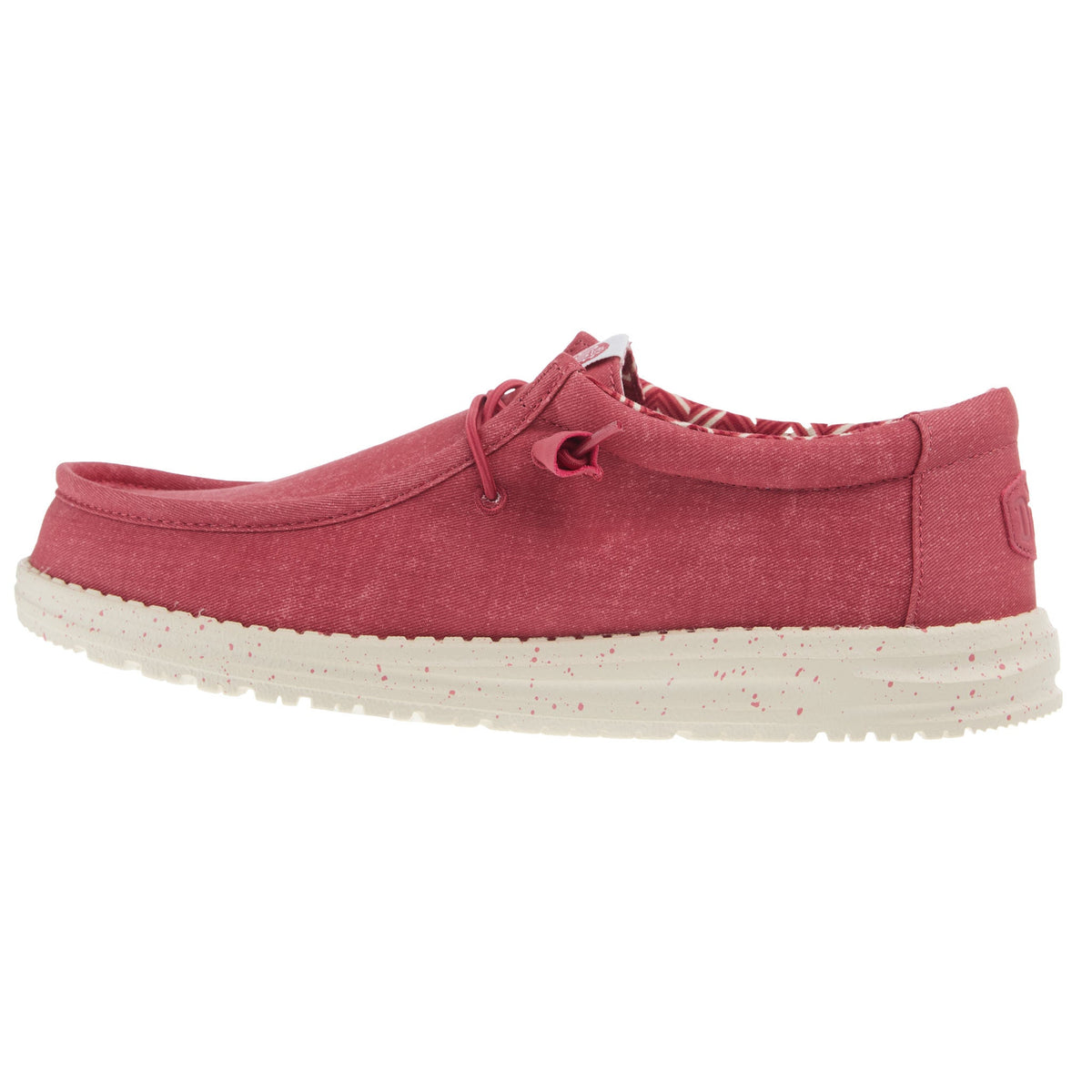 Hey Dude Mens Wally Canvas Red Casual Shoe
