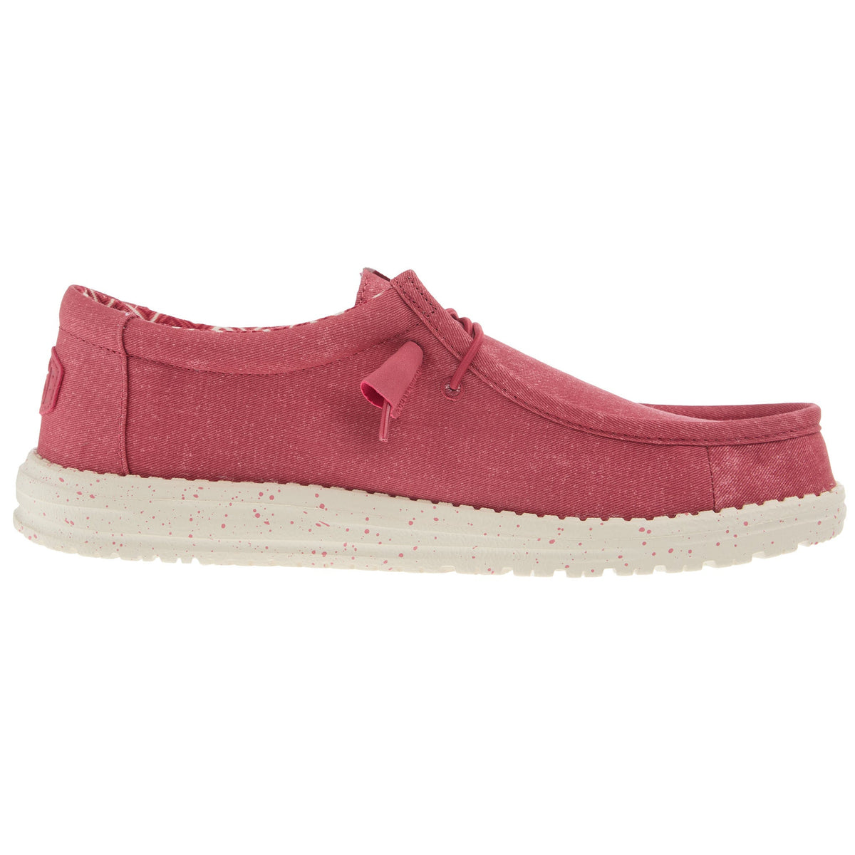 Hey Dude Mens Wally Canvas Red Casual Shoe