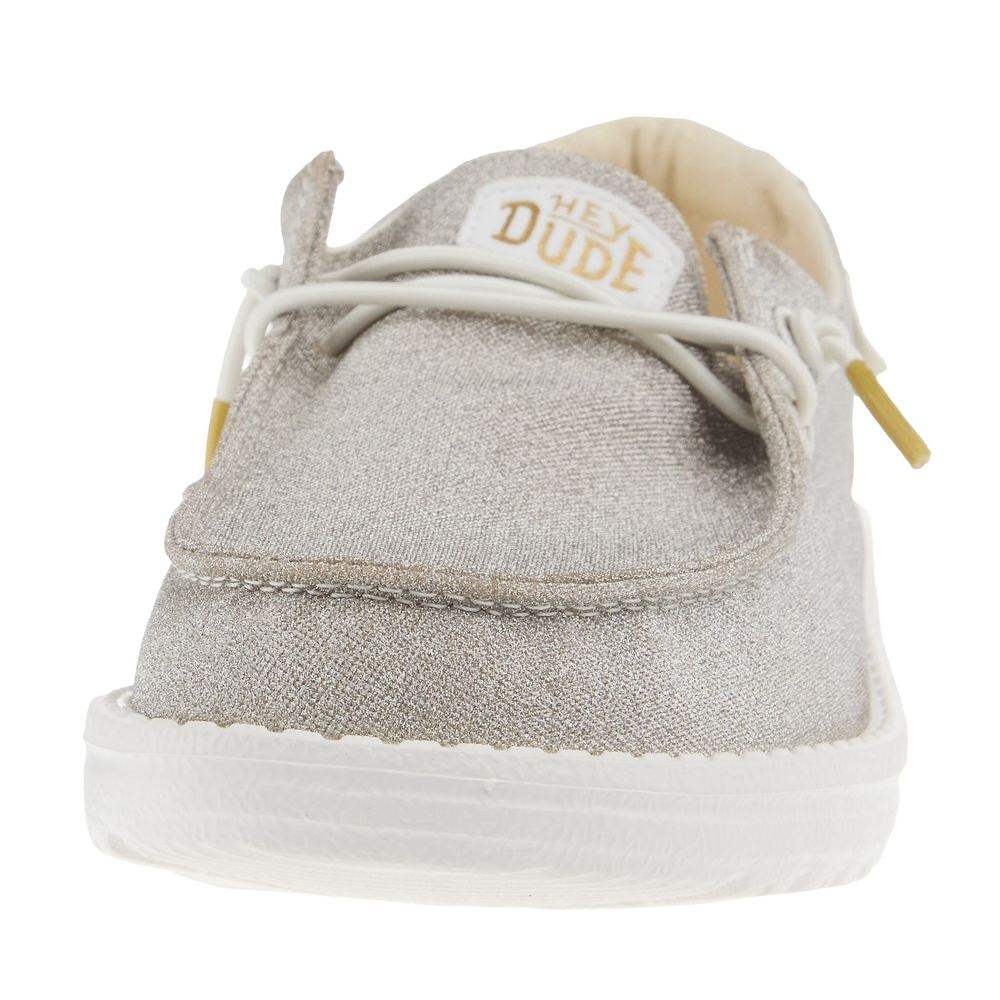 Hey Dude Girls Wendy Metallic Sparkle Gold Casual Shoe