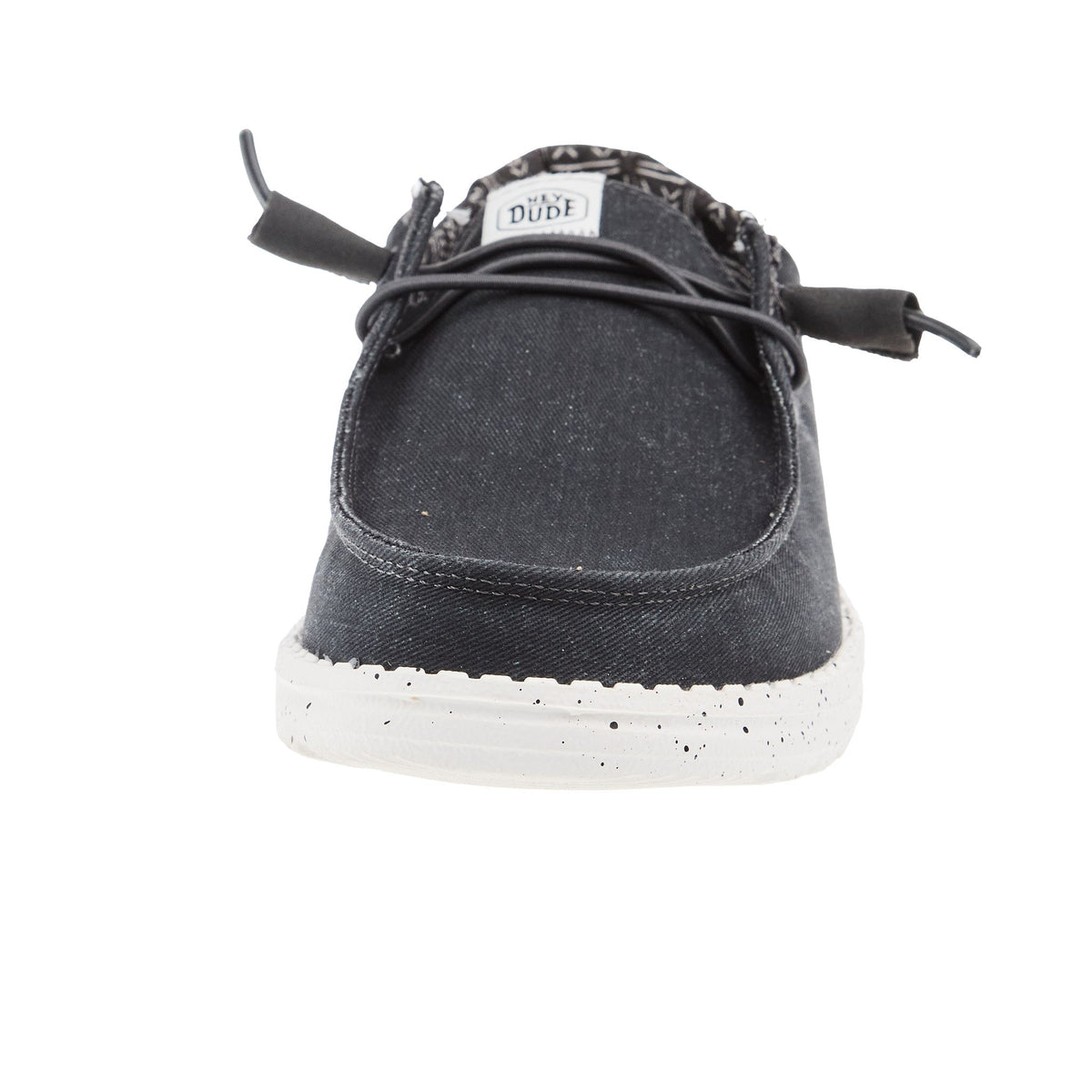 Hey Dude Womens Wendy Black Stretch Canvas Casual Shoe