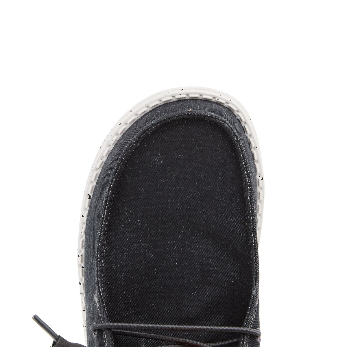 Hey Dude Womens Wendy Black Stretch Canvas Casual Shoe