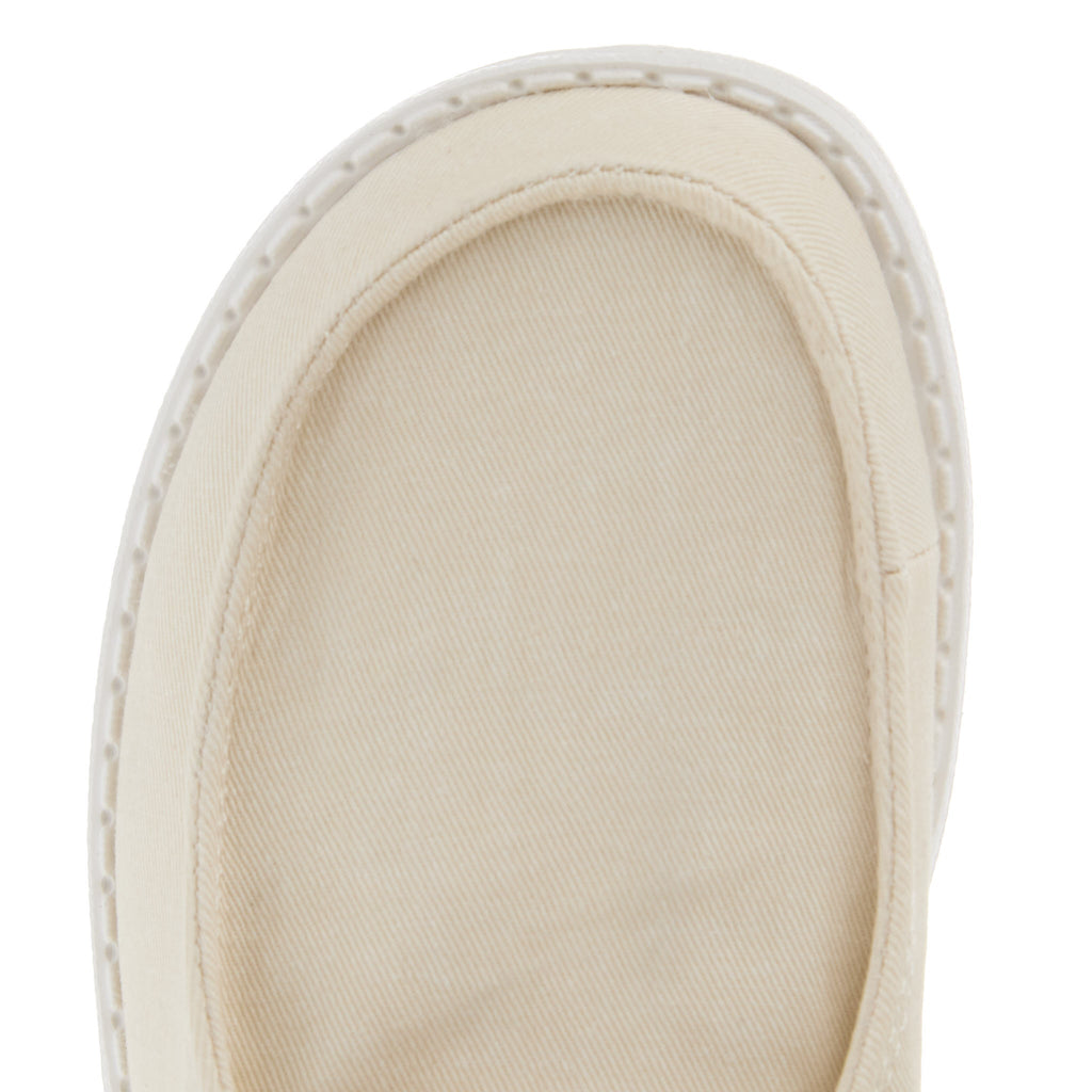Hey Dude Womens Wendy Canvas Off White Casual Shoe