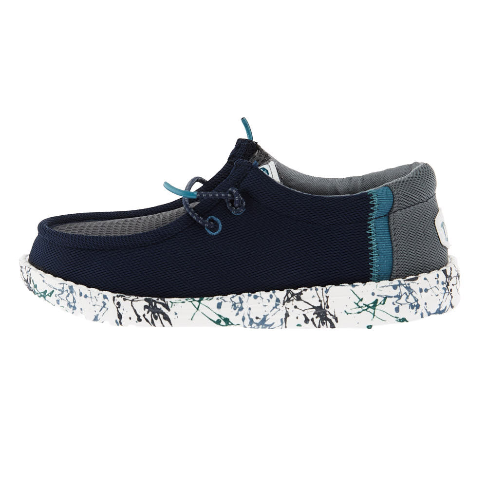 Hey Dude Youth Wally Navy and Charcoal Summer Mesh