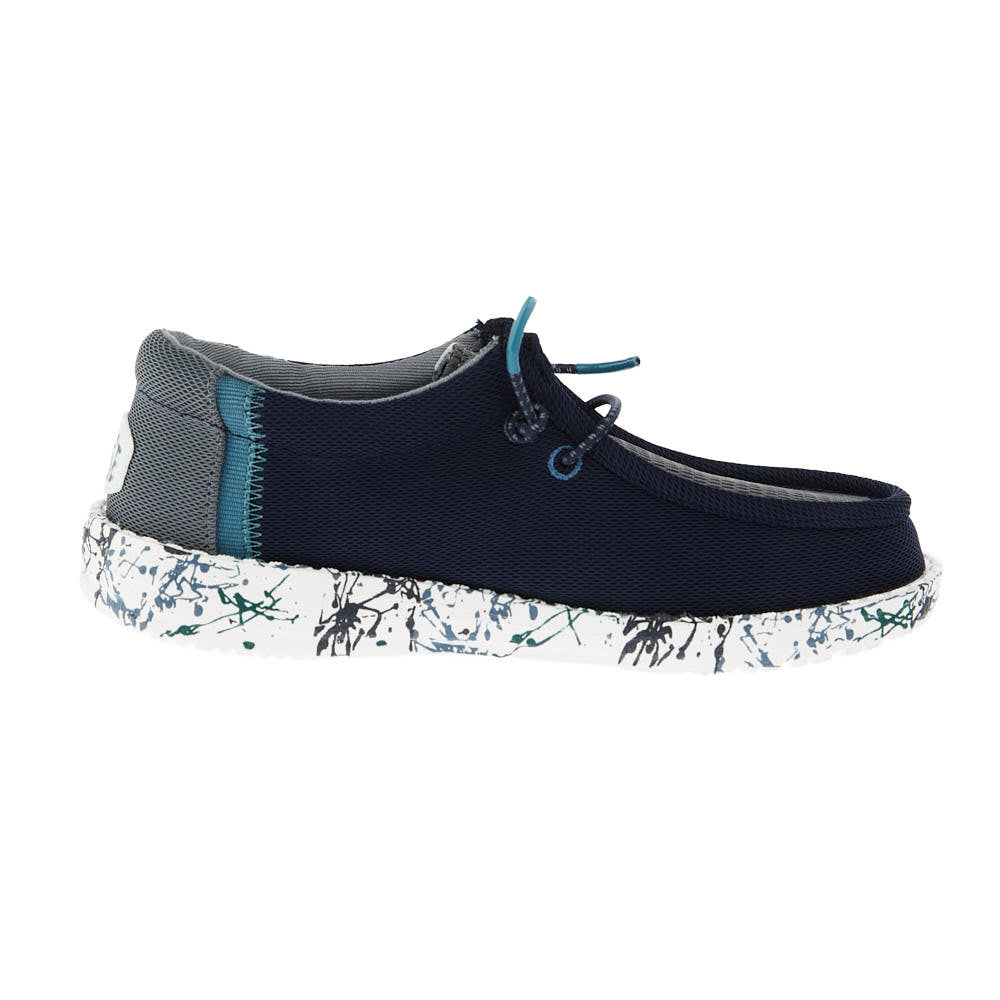 Hey Dude Youth Wally Navy and Charcoal Summer Mesh