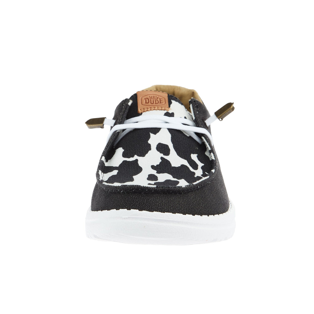 Hey Dude Women`s Black Cow Print Wendy Animal Casual