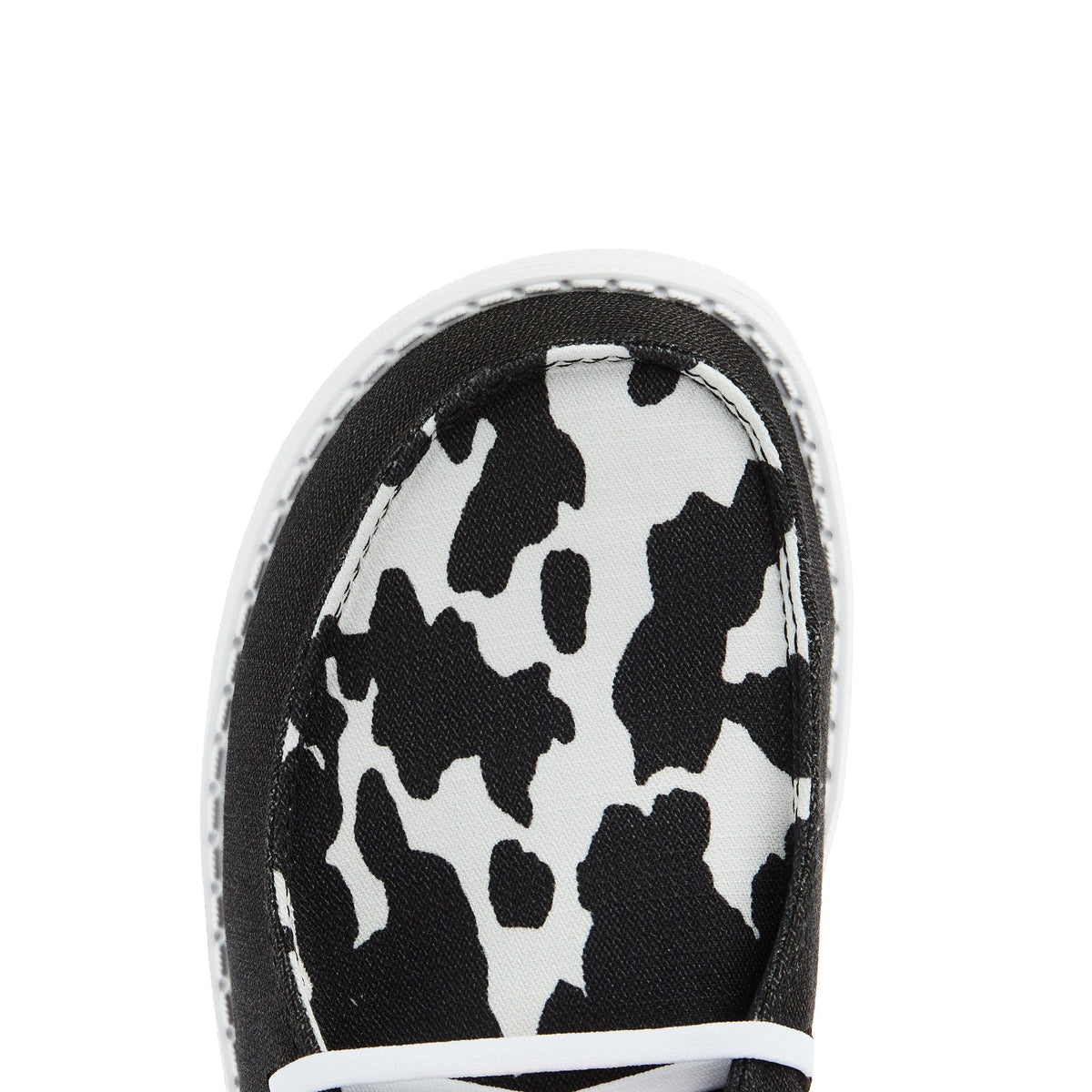 Hey Dude Women`s Black Cow Print Wendy Animal Casual