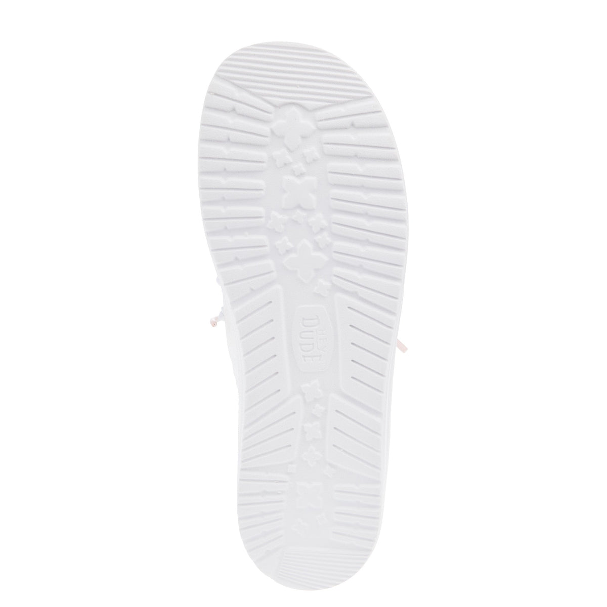 Hey Dude Womens White Metallic Sparkle Casual Shoe
