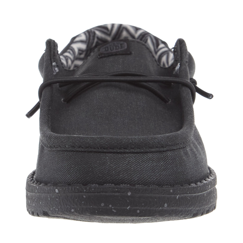 Hey Dude Wally Youth Canvas Black On Black