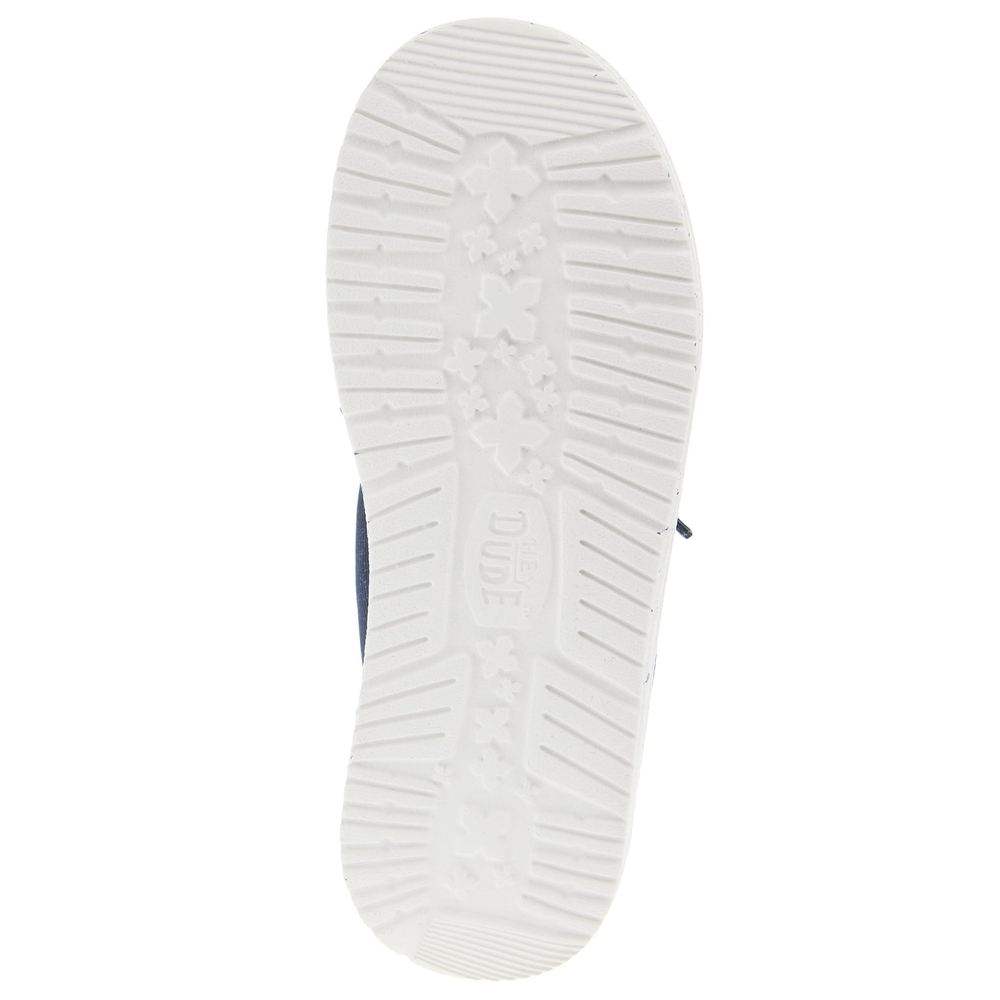 Hey Dude Youth Wally Canvas Navy Casual Shoe