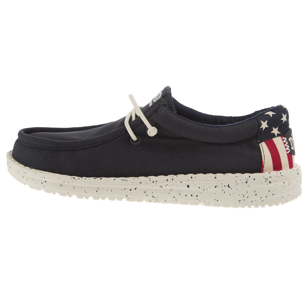 Hey Dude Youth Wally Navy and White Americana