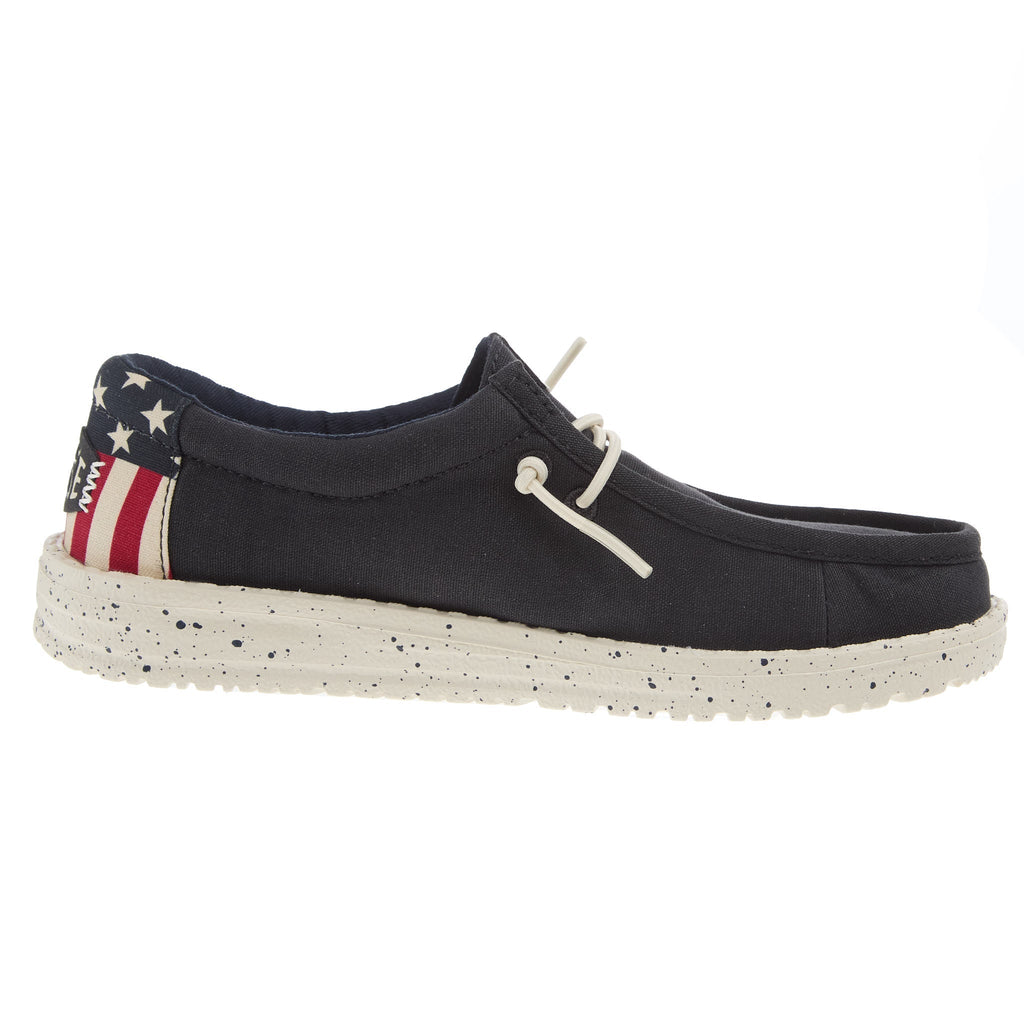 Hey Dude Youth Wally Navy and White Americana
