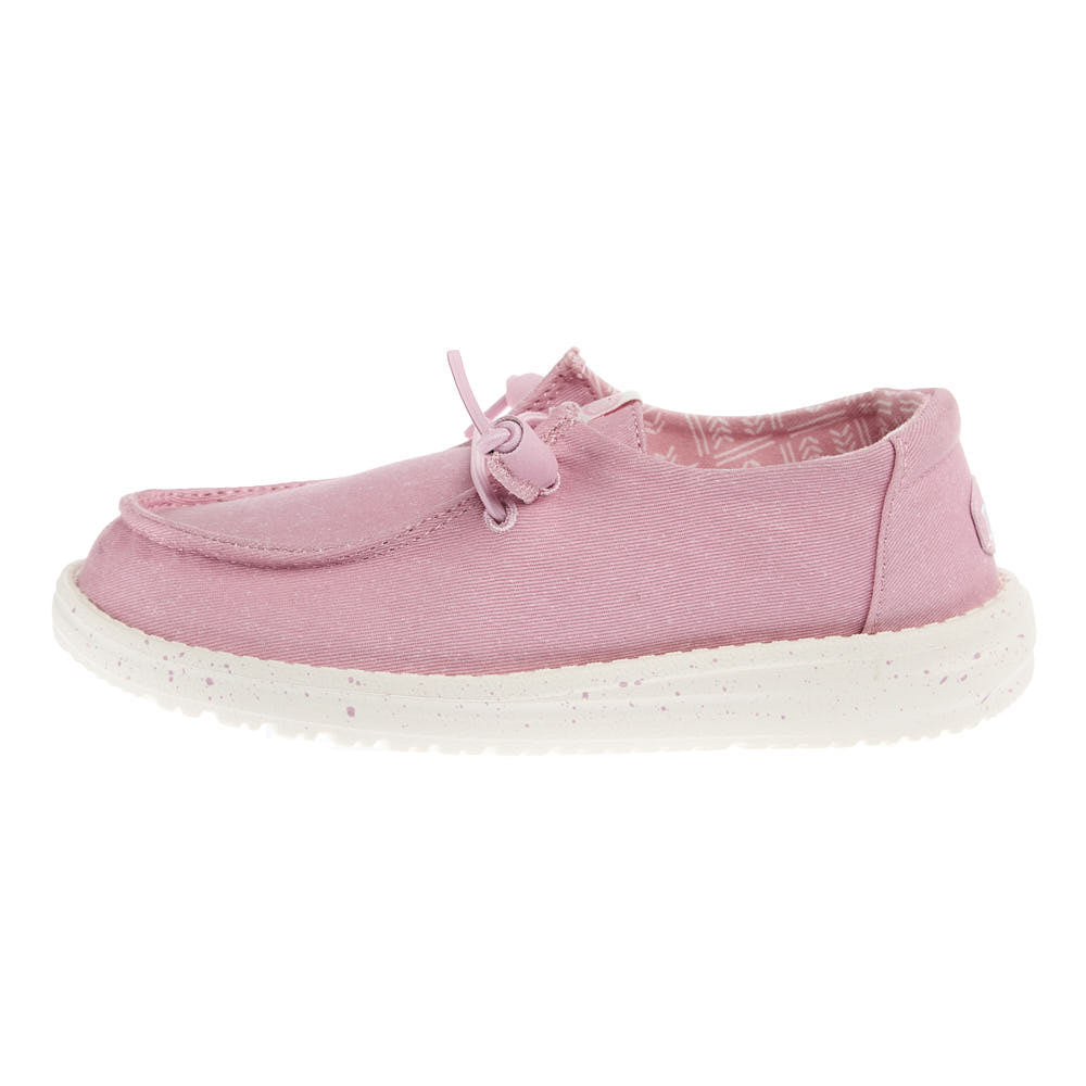 Hey Dude Kid's Wendy Strech Canvas Cameo Pink Casual Shoe
