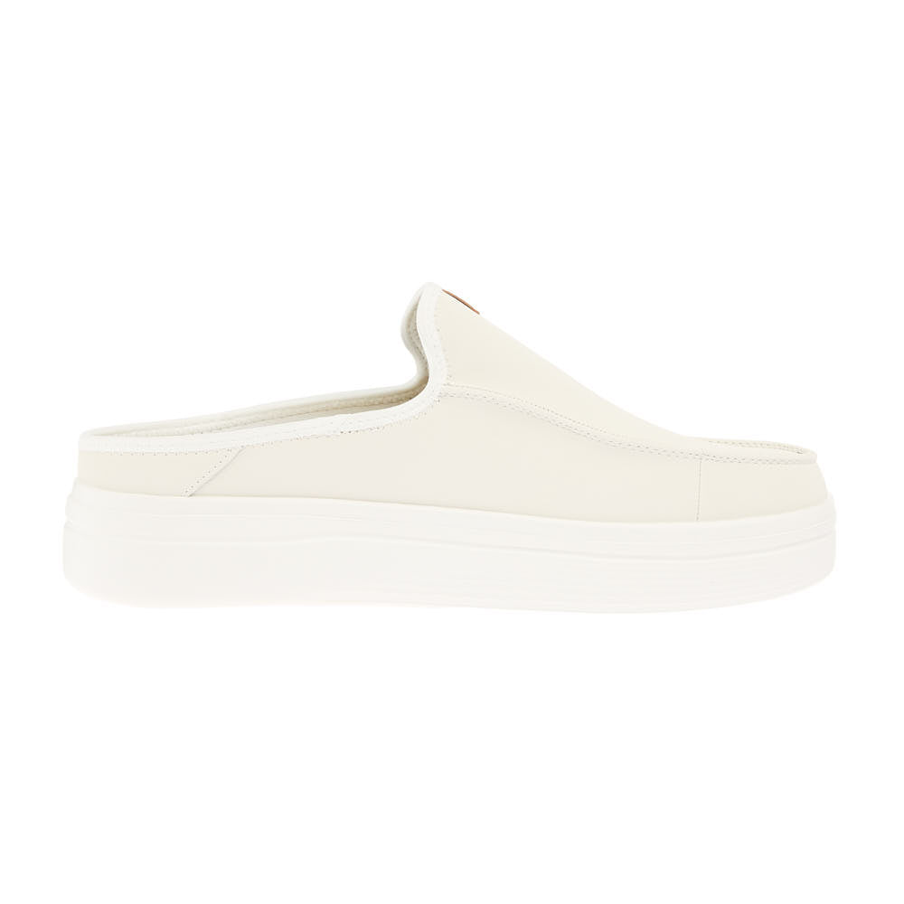 Hey Dude Womens Austin Lift White Leather Slip On