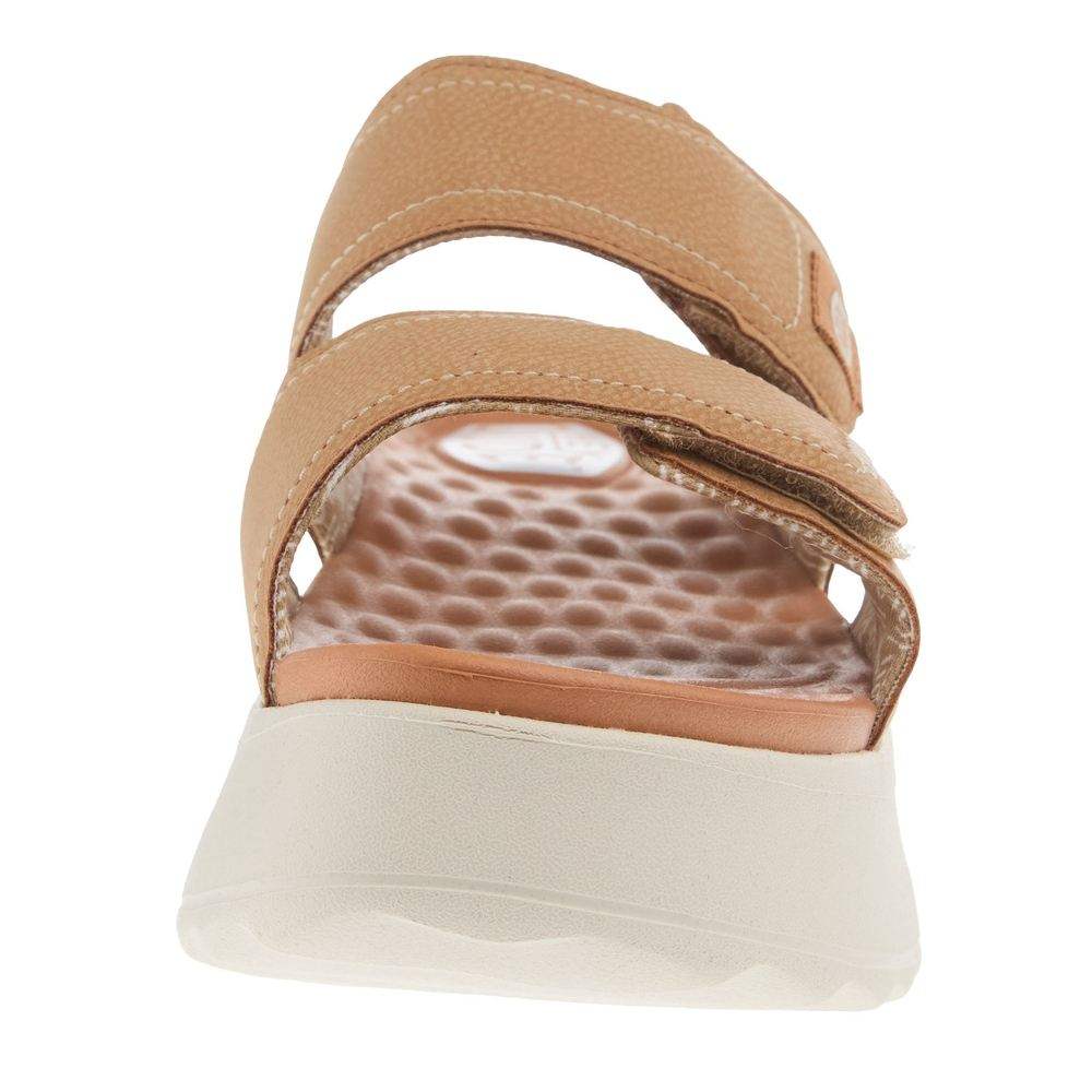 Hey Dude Womens Delray Slide Tan Sandal