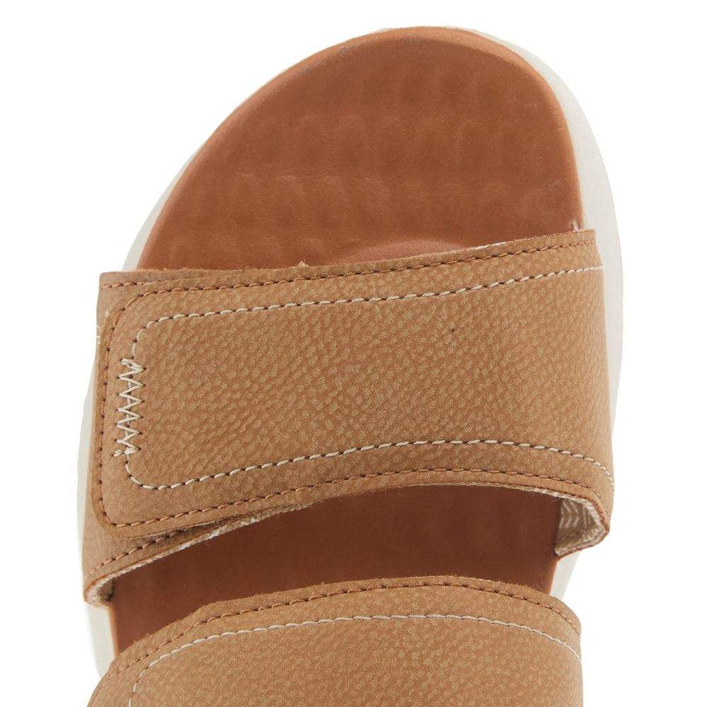 Hey Dude Womens Delray Slide Tan Sandal