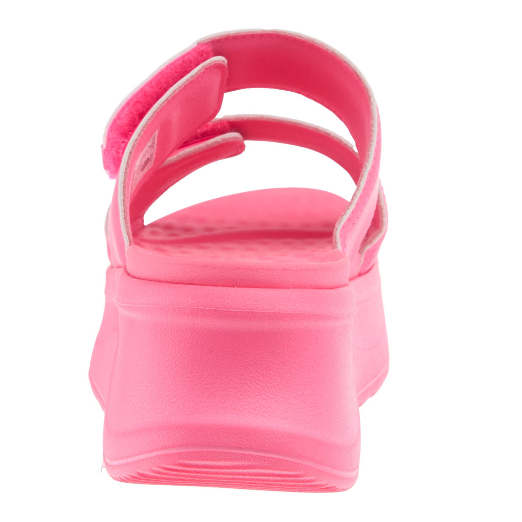 Hey Dude Womens Delray Slide Mono Electric Pink Sandal