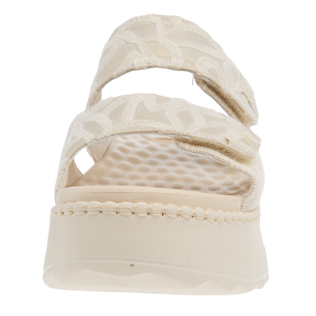 Hey Dude Women`s Delray Whipstitch Natural White Slide