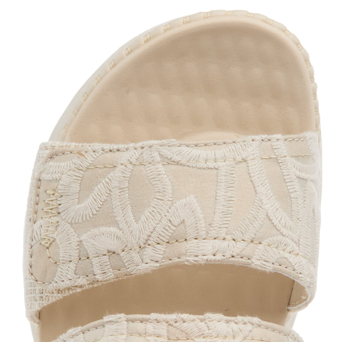 Hey Dude Women`s Delray Whipstitch Natural White Slide