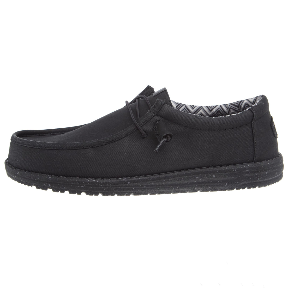 Hey Dude Men's Wally Black on Black Wide Width Casual Shoe