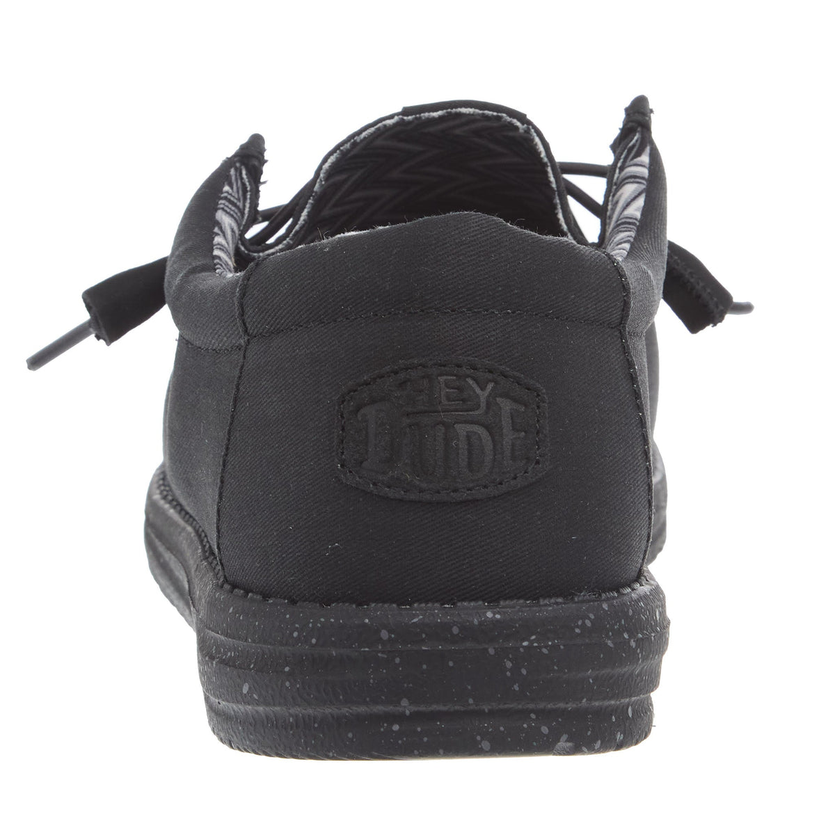 Hey Dude Men's Wally Black on Black Wide Width Casual Shoe