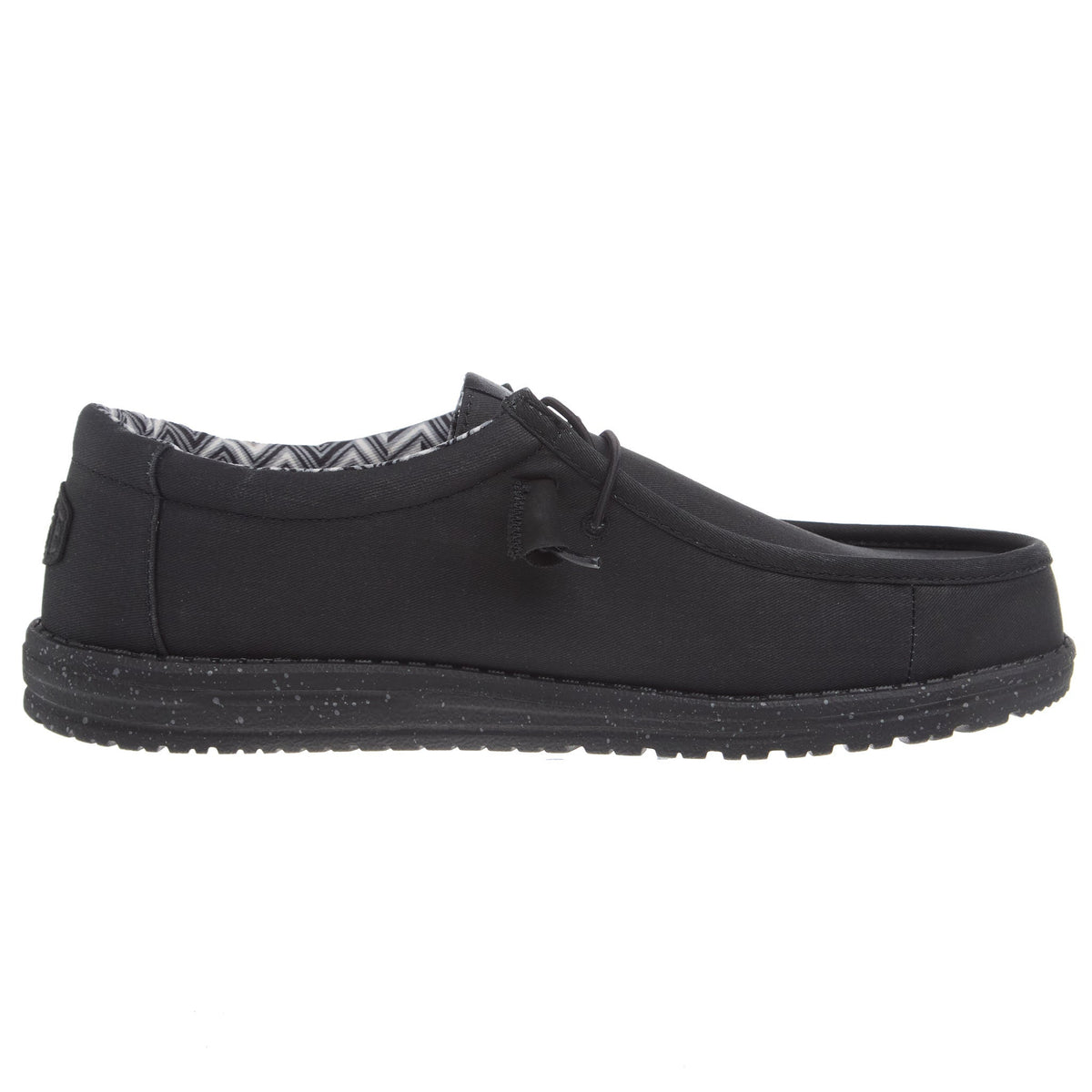 Hey Dude Men's Wally Black on Black Wide Width Casual Shoe