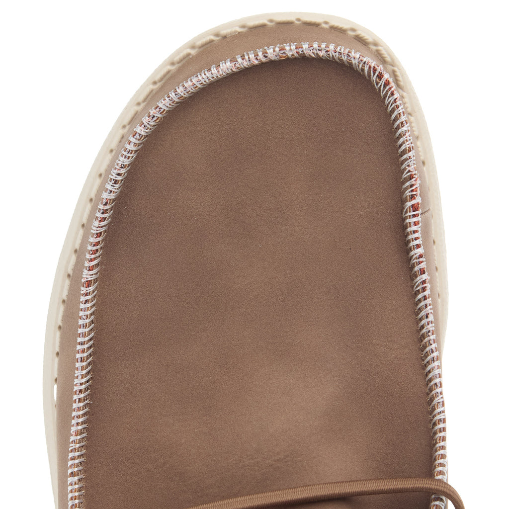 Hey Dude Men's Wally Fabricated Leather Wide Casual Shoe