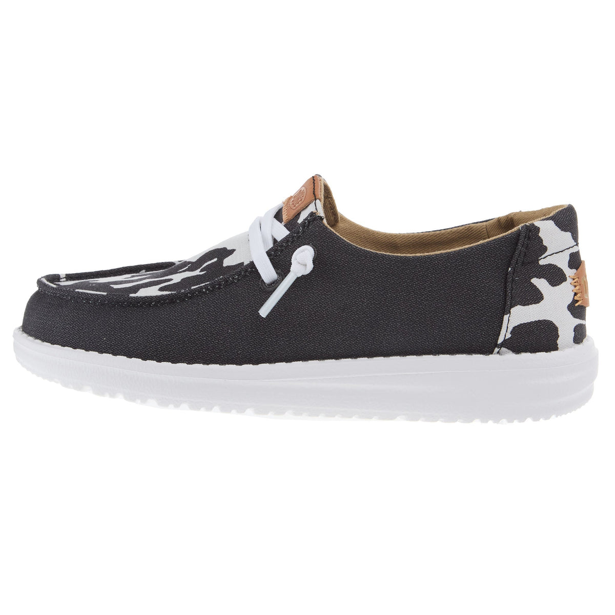 Hey Dude Wendy Animal Black Cow Casual Shoe