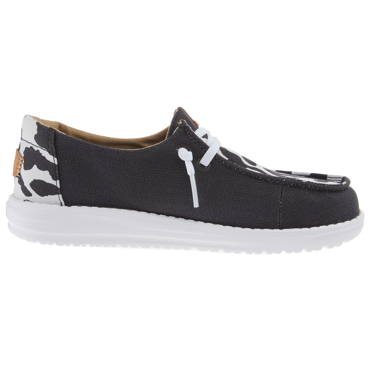 Hey Dude Wendy Animal Black Cow Casual Shoe