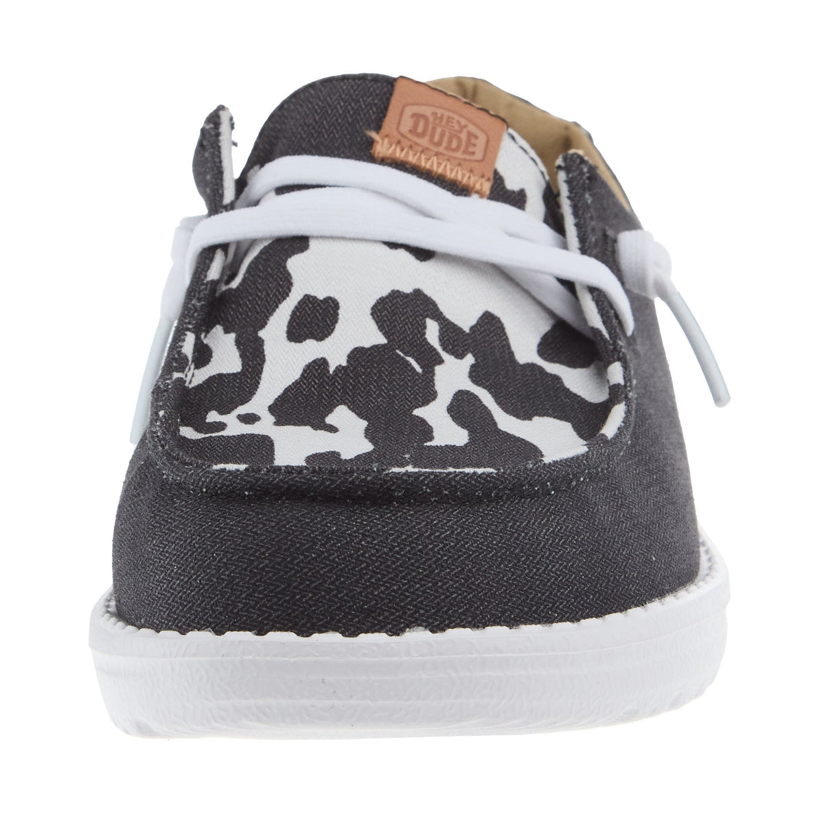 Hey Dude Wendy Animal Black Cow Casual Shoe
