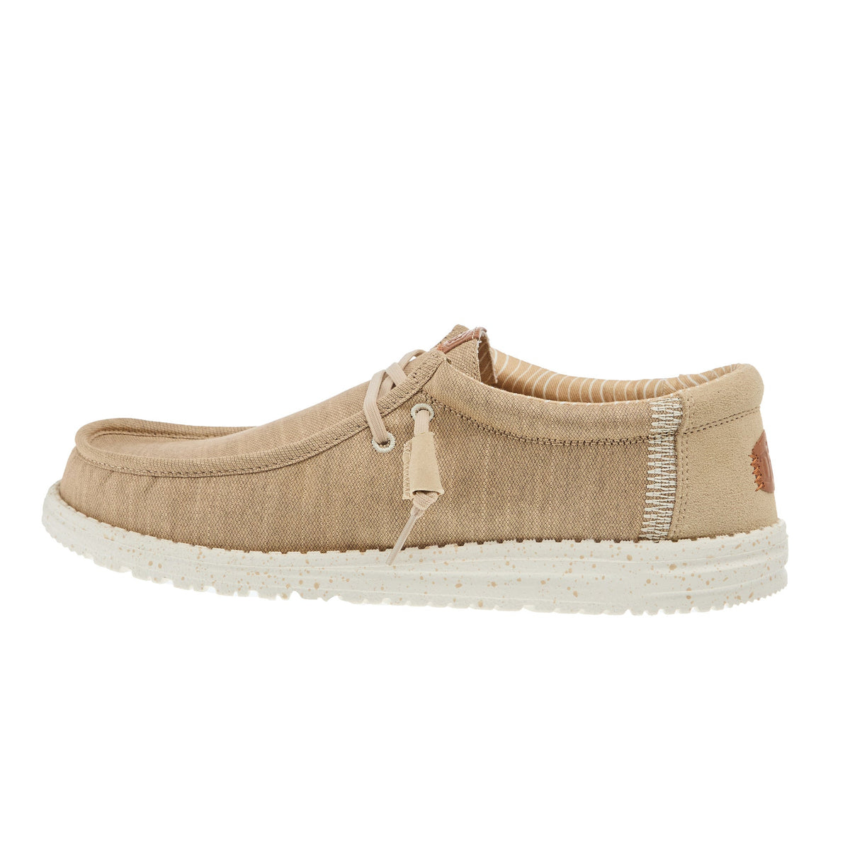 Hey Dude Mens Wally Elevated Basic Khaki Shoe