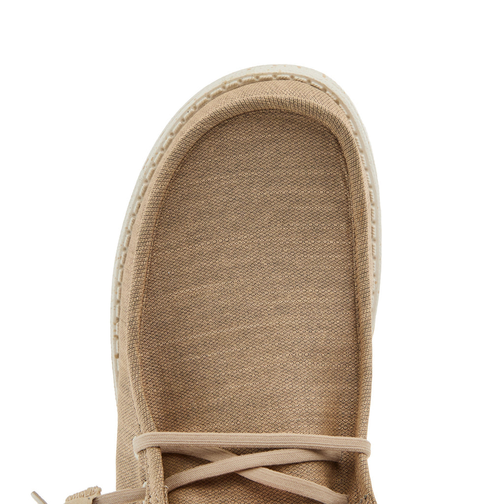 Hey Dude Mens Wally Elevated Basic Khaki Shoe