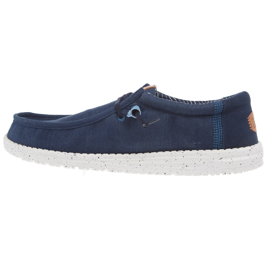 Hey Dude Men's Wally Elevated Basic Navy Casual Shoe