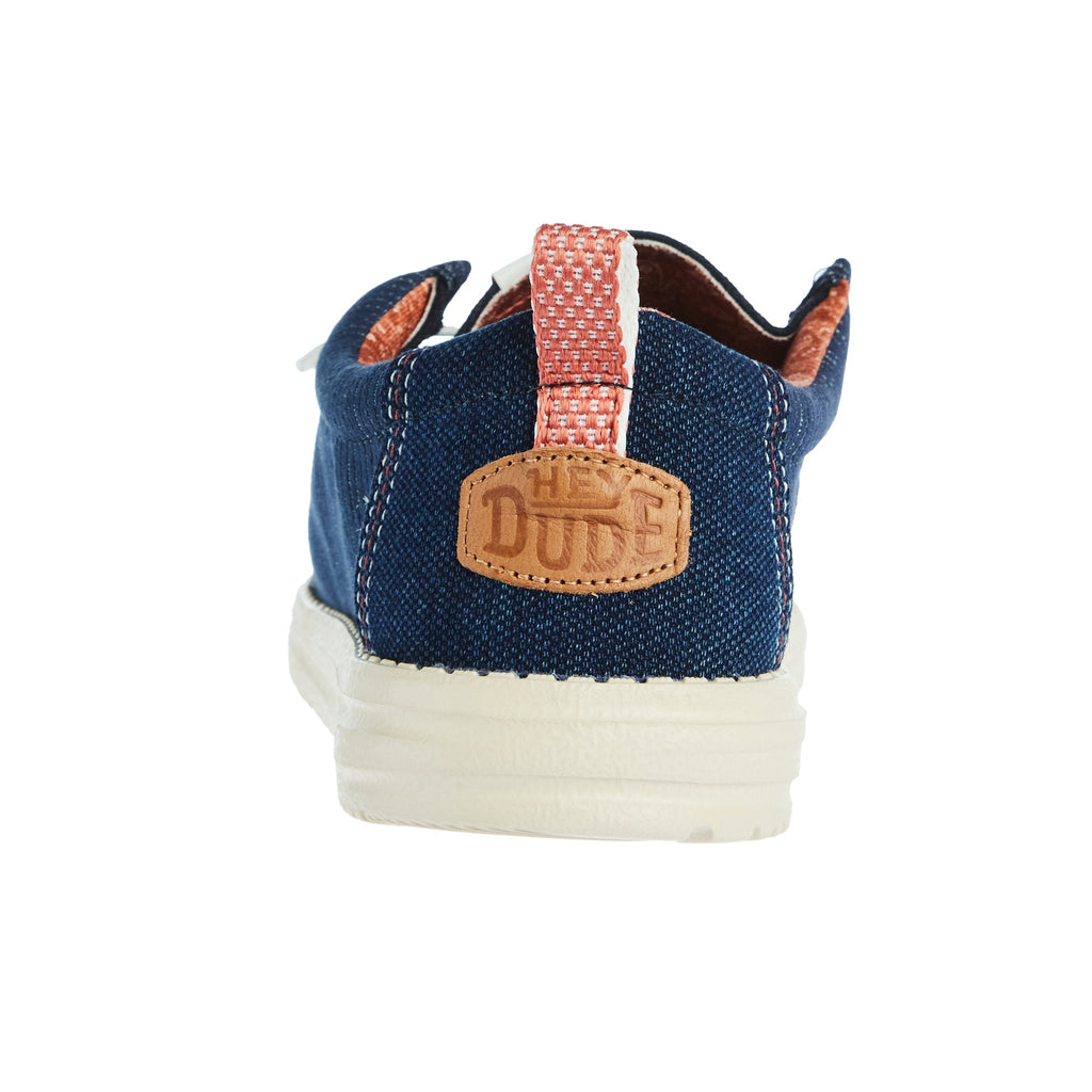 Hey Dude Men`s Wally Hickory Denim Navy Casual Shoe