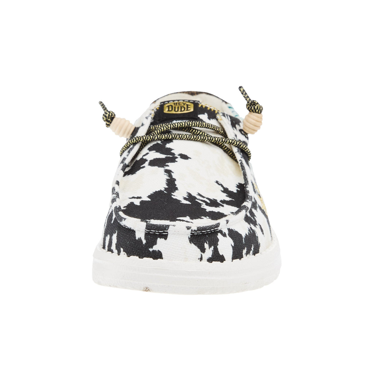Hey Dude Womens Wendy Disco Cow Print Casual Shoe