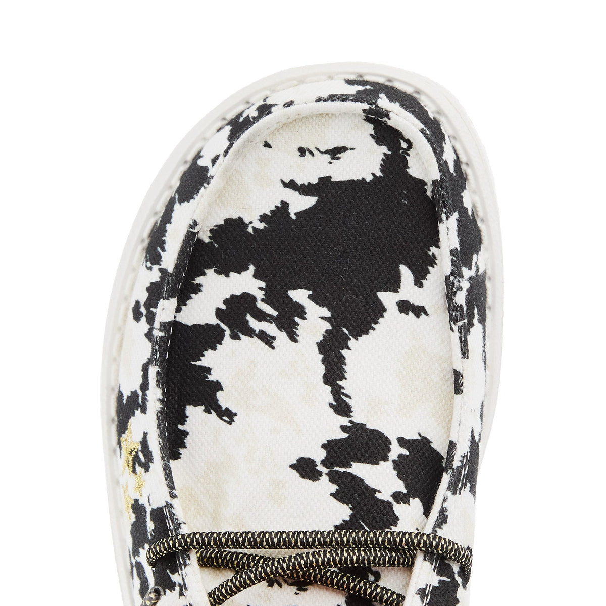 Hey Dude Womens Wendy Disco Cow Print Casual Shoe