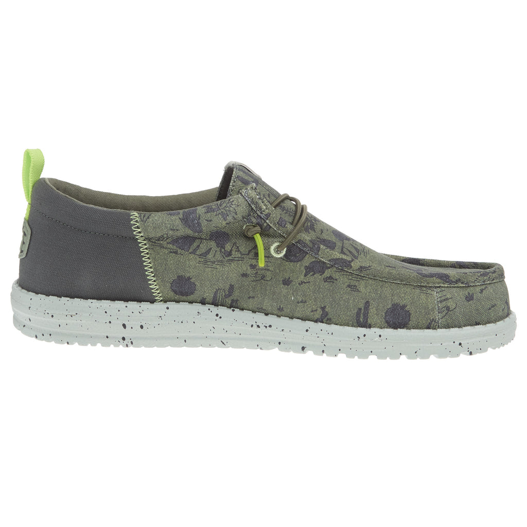 Hey Dude Men`s Green Wally Funk Desert Casual Shoe