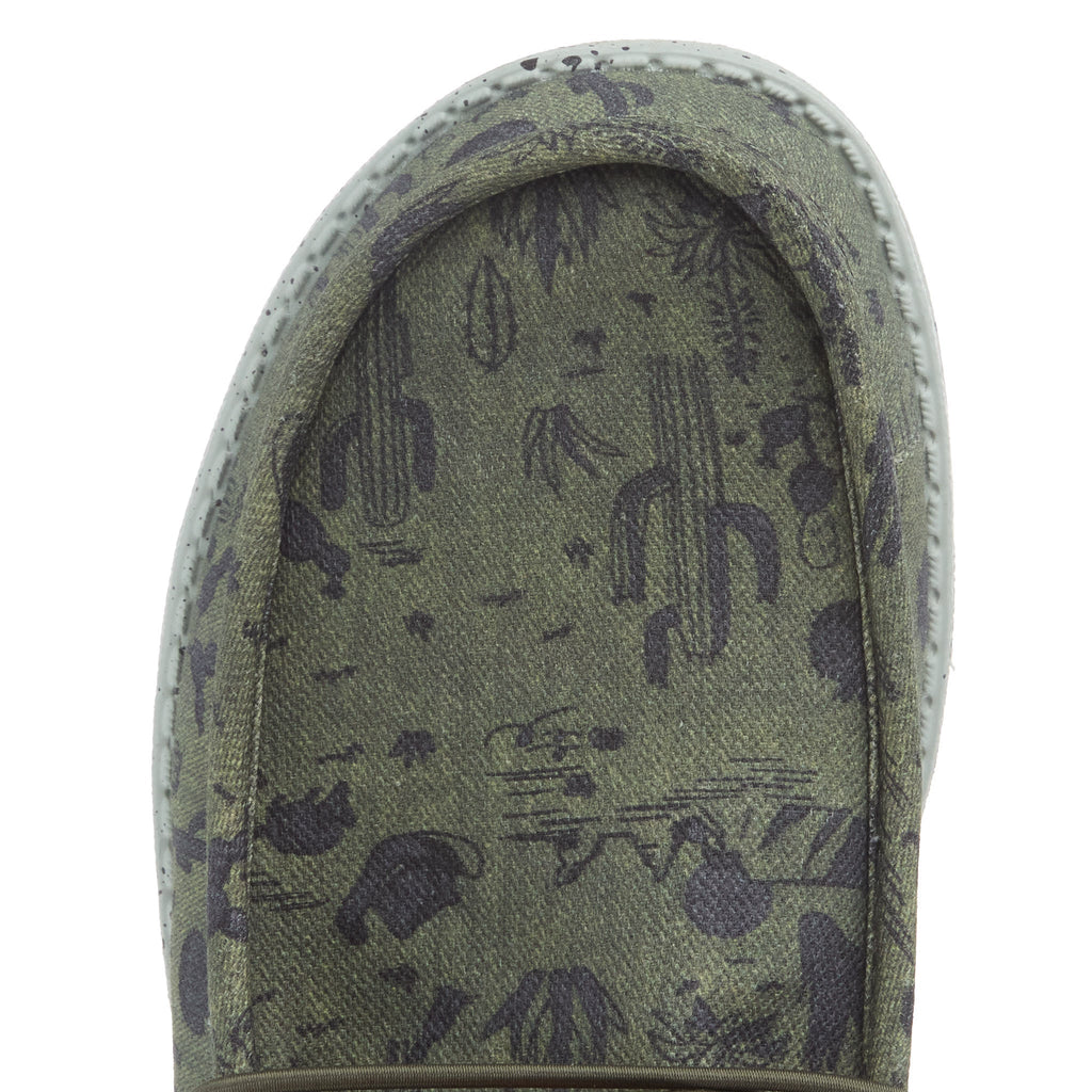 Hey Dude Men`s Green Wally Funk Desert Casual Shoe