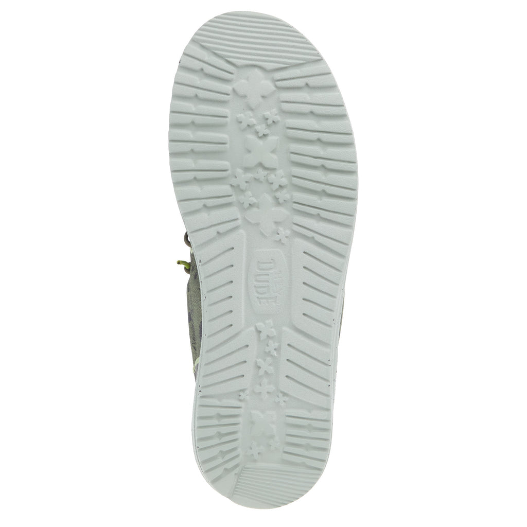 Hey Dude Men`s Green Wally Funk Desert Casual Shoe