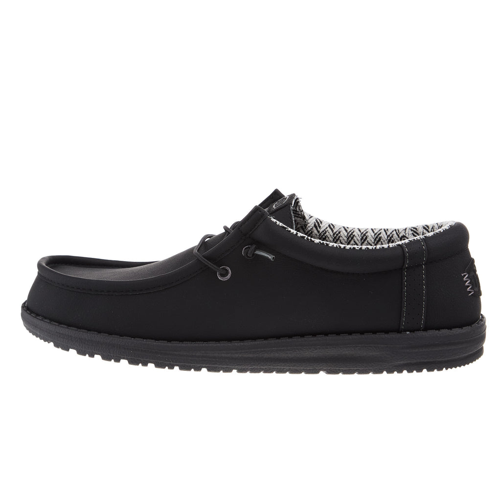Hey Dude Mens Wally Classic Black Casual Shoe