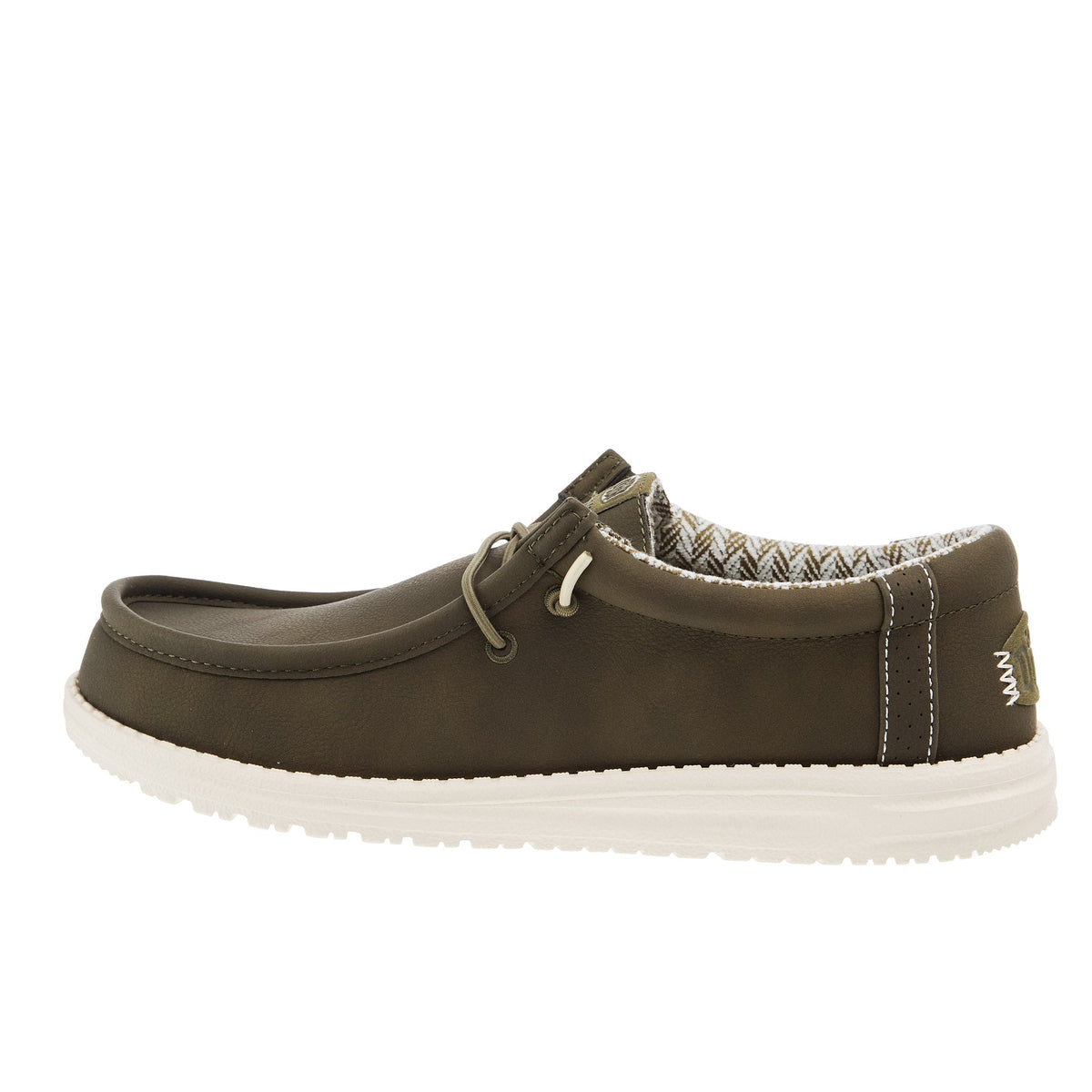 Hey Dude Mens Wally Classic Olive Casual Shoe