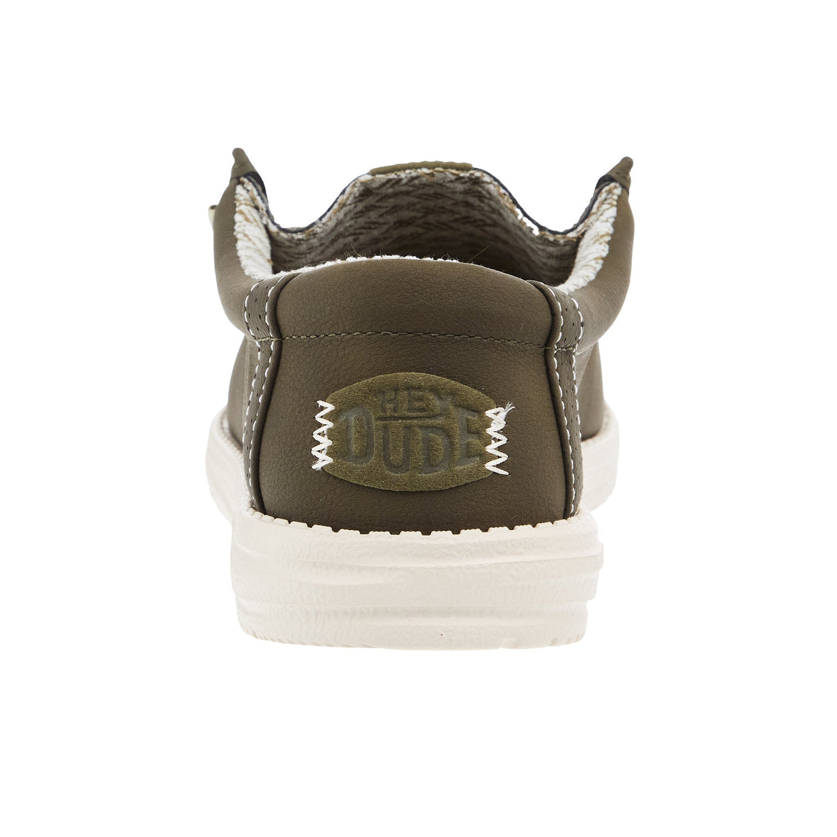 Hey Dude Mens Wally Classic Olive Casual Shoe
