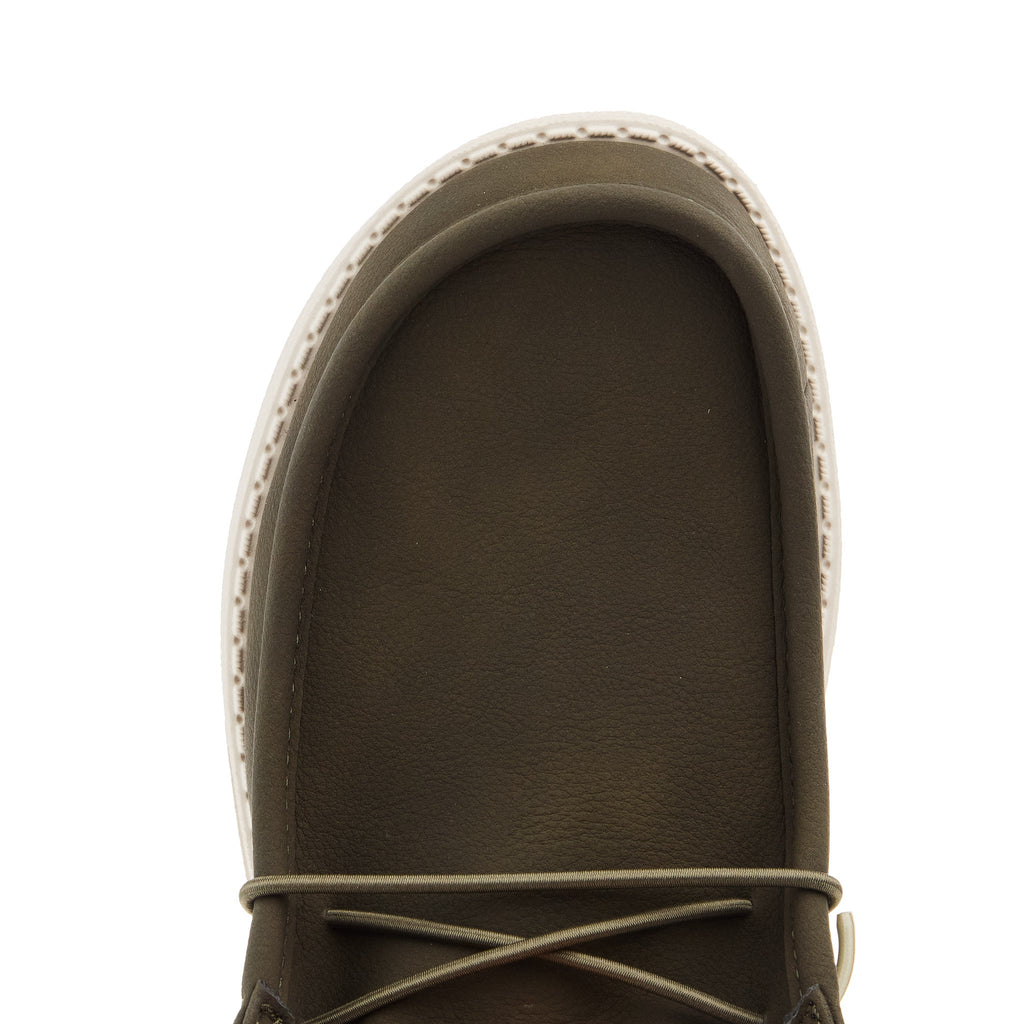 Hey Dude Mens Wally Classic Olive Casual Shoe
