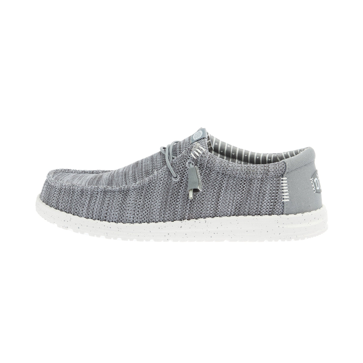 Hey Dude Men`s Grey Wally Stretch Mesh Casual