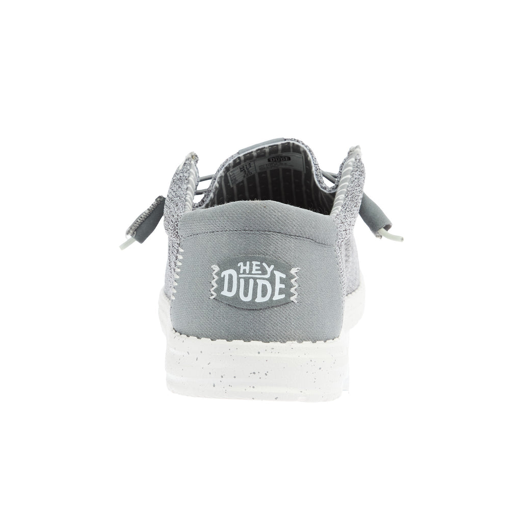 Hey Dude Men`s Grey Wally Stretch Mesh Casual