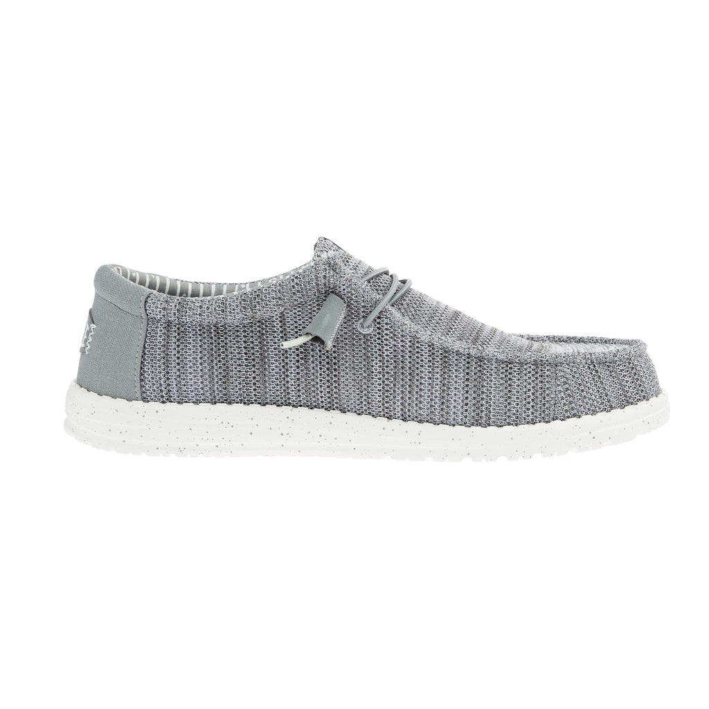 Hey Dude Men`s Grey Wally Stretch Mesh Casual