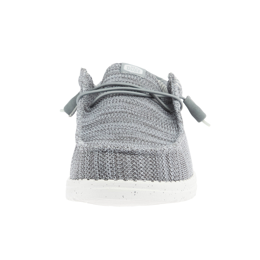 Hey Dude Men`s Grey Wally Stretch Mesh Casual