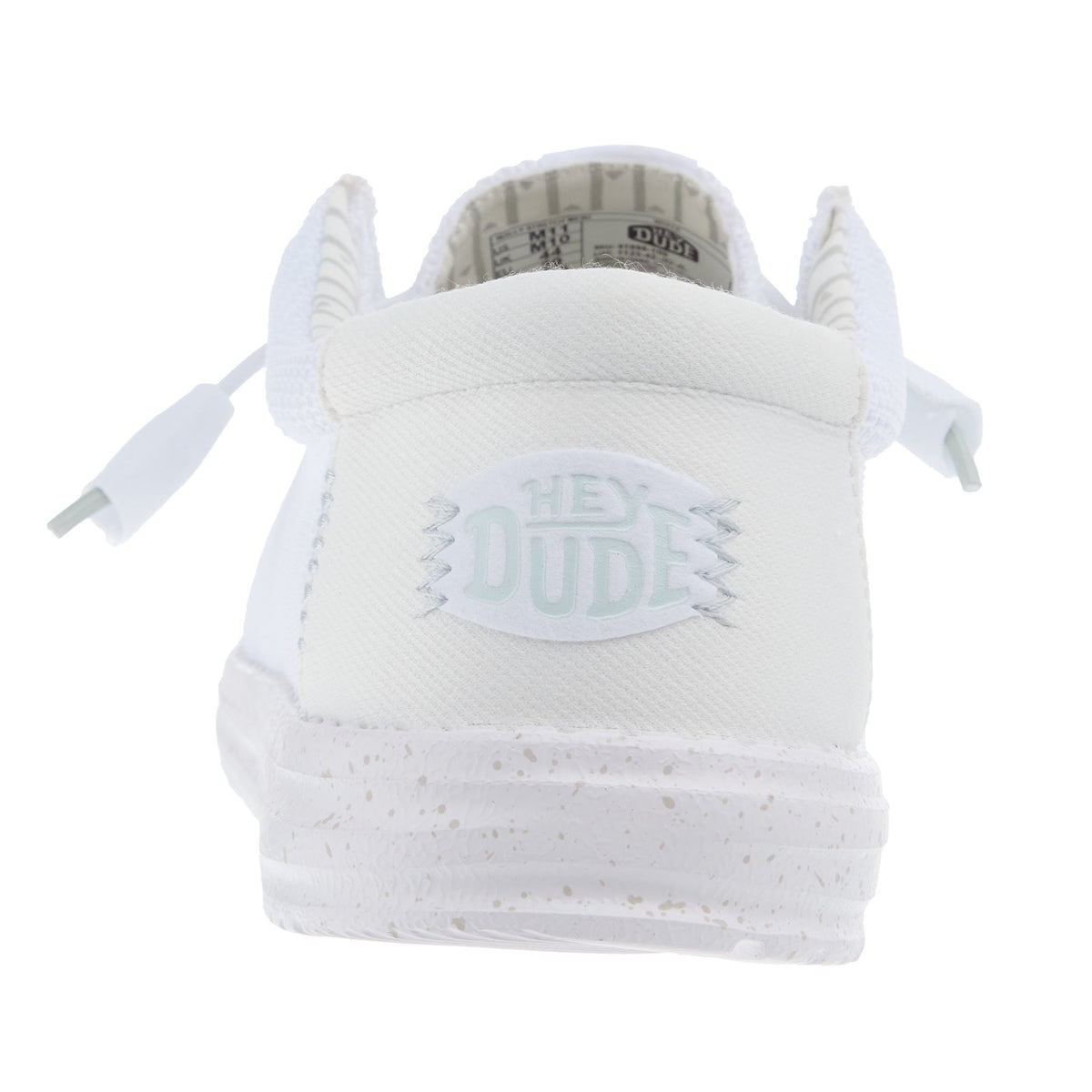 Hey Dude Mens White Wally Stretch Mesh Casual Shoe