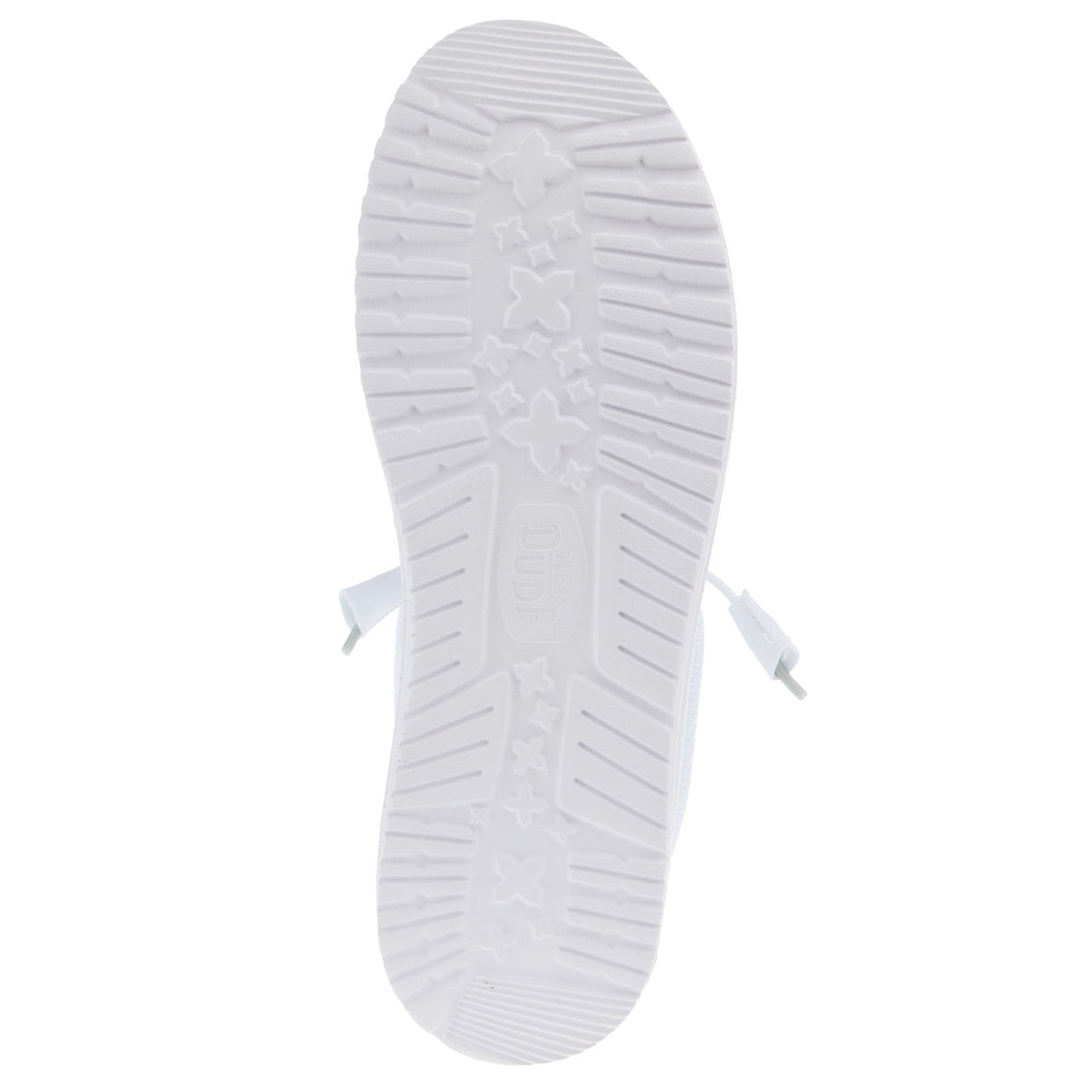 Hey Dude Mens White Wally Stretch Mesh Casual Shoe